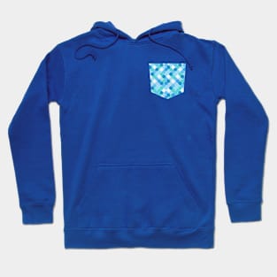 Pocket - Summer Swimming Pool Terrazo Tiles Blue Hoodie